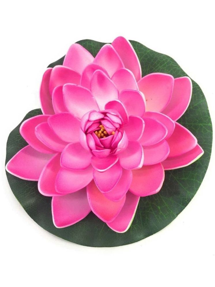     			Green plant indoor - Pink Lotus Artificial Flower ( Pack of 1 )