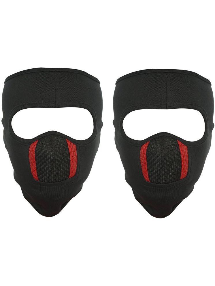     			H-Store Black Bike Face Mask Riding Mask for Men & Women (Pack Of 2)