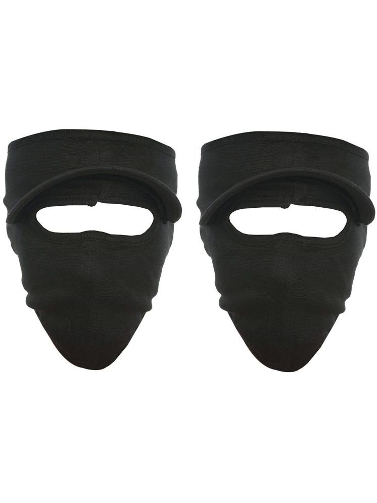     			H-Store Black Bike Face Mask Riding Mask for Men & Women (Pack Of 2)