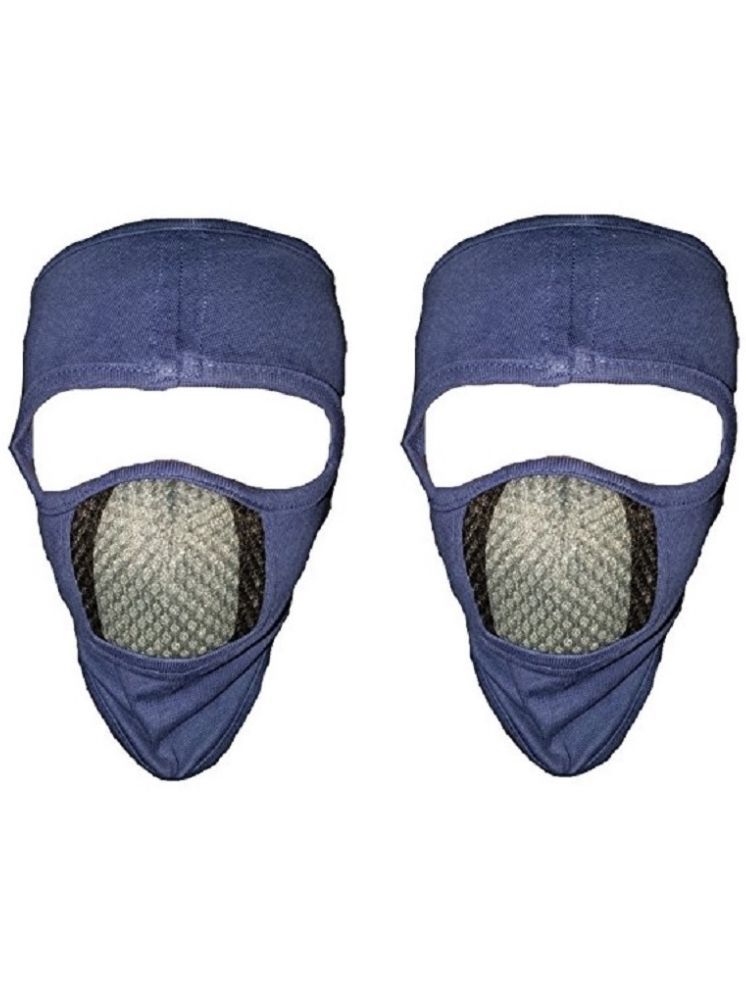     			H-Store Blue Bike Face Mask Riding Mask for Men & Women (Pack Of 2)