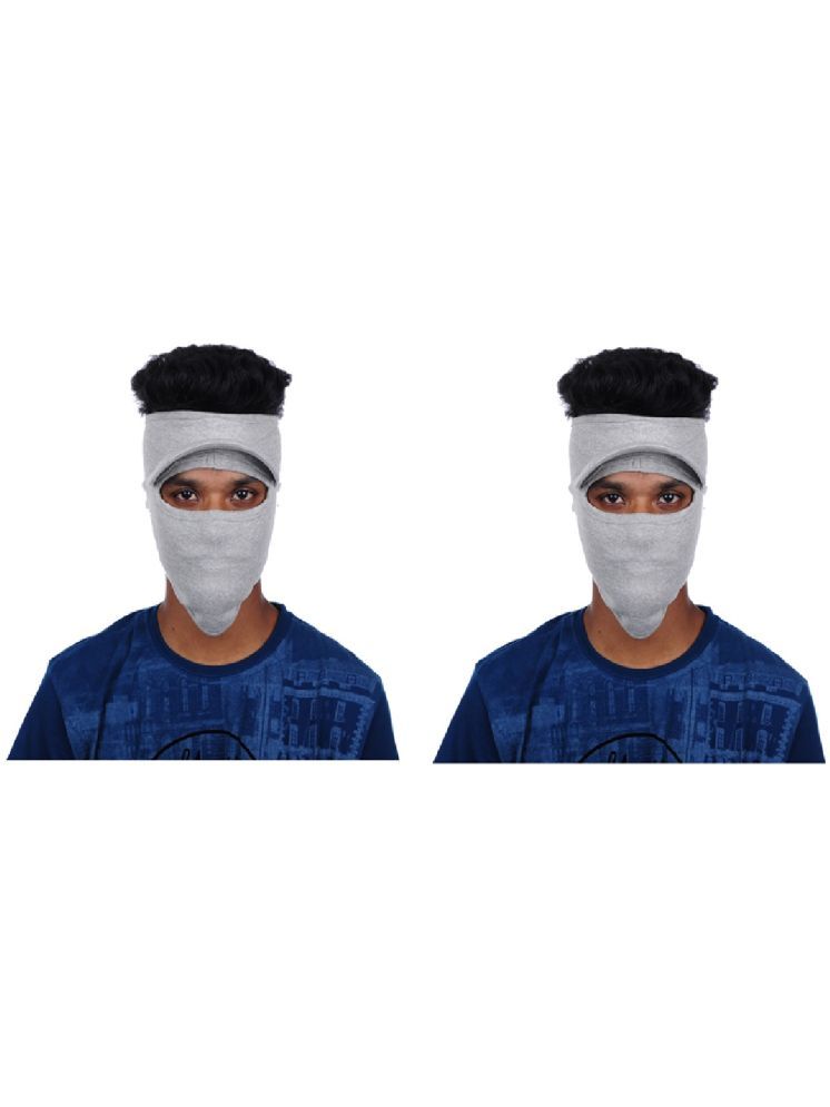     			H-Store Grey Bike Face Mask Riding Mask for Men & Women (Pack Of 2)