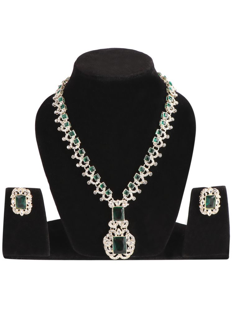     			Keviv Green Alloy Necklace Set ( Pack of 1 )