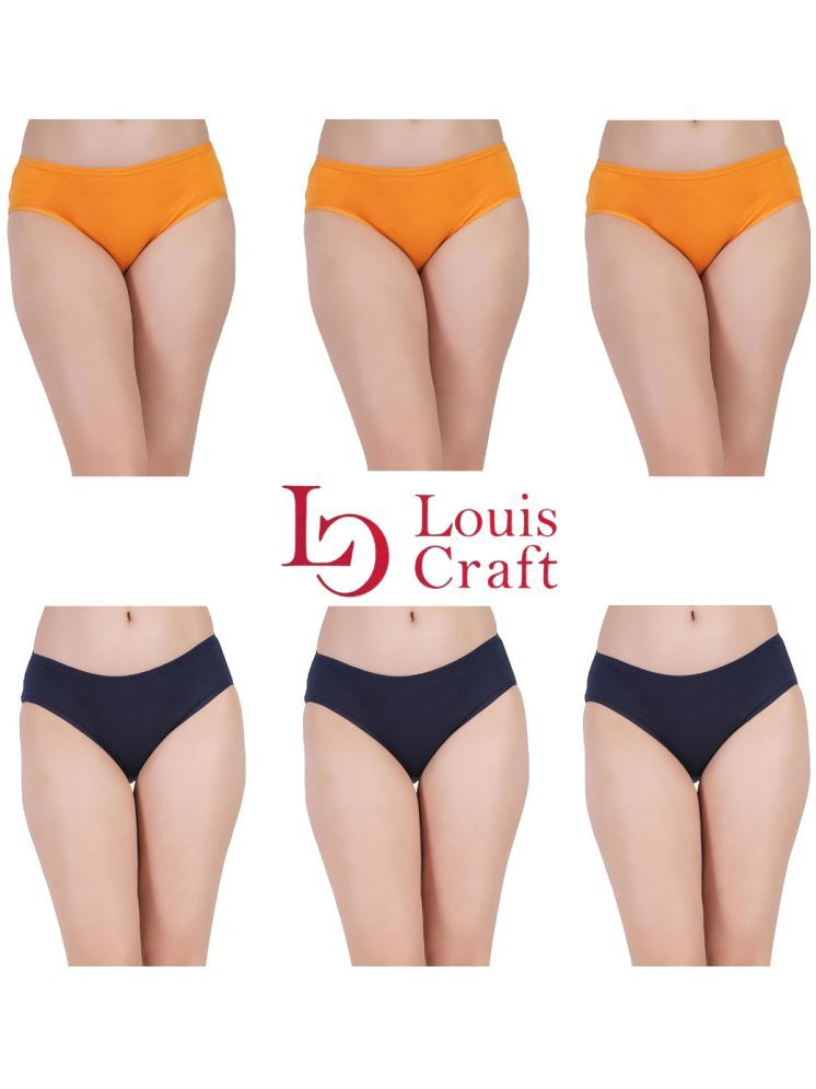     			Louis Craft Pack of 6 Cotton Lycra Hipster For Women ( Multicolor9 )