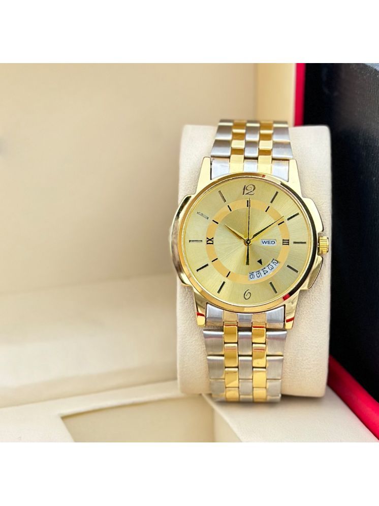     			MARKRIN Gold Stainless Steel Analog Men's Watch