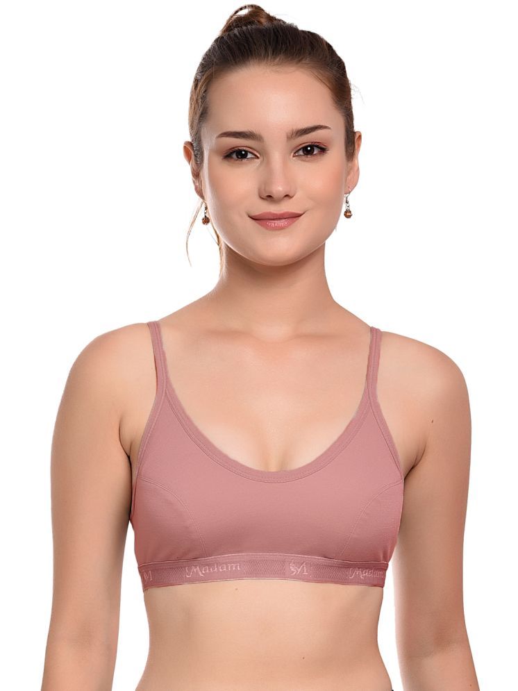     			Madam Pack of 1 Cotton Non Padded Shaping Bra For Women ( Pink )