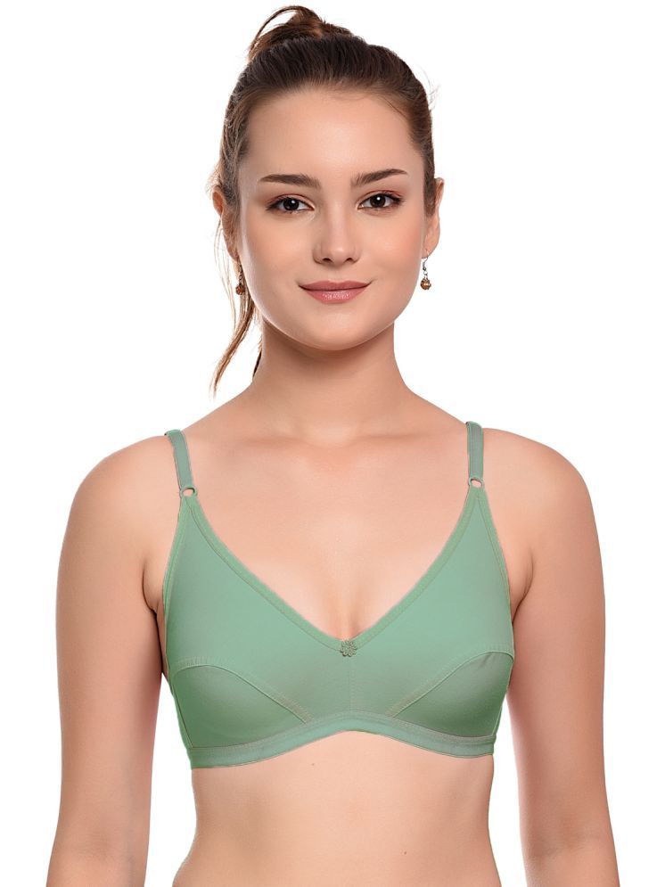     			Madam Pack of 1 Cotton Lightly Padded Everyday Bra For Women ( Green )