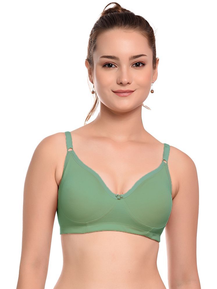     			Madam Pack of 1 Cotton Lightly Padded Everyday Bra For Women ( Green )