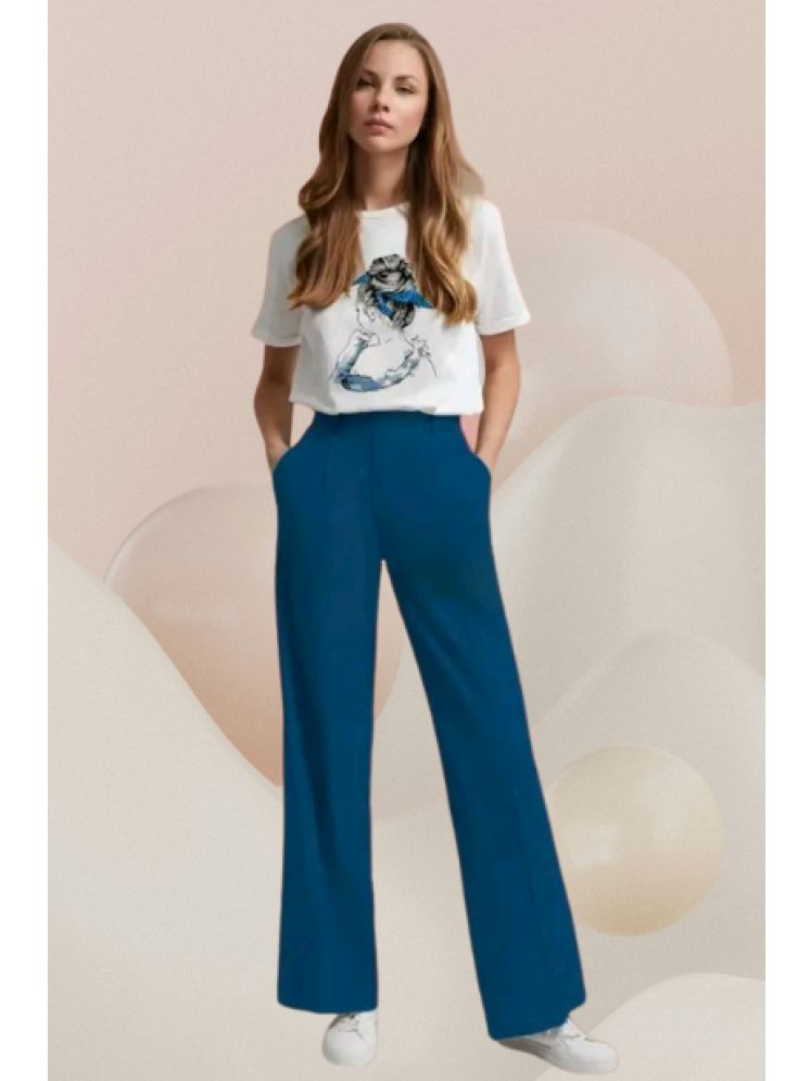     			Marc Laurent Blue Printed Pant Top Set