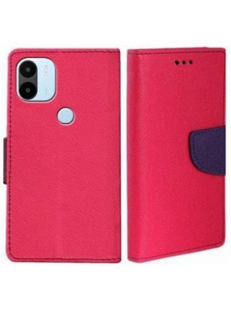     			Masque Pink Flip Cover Artificial Leather Compatible For POCO C51 ( Pack of 1 )