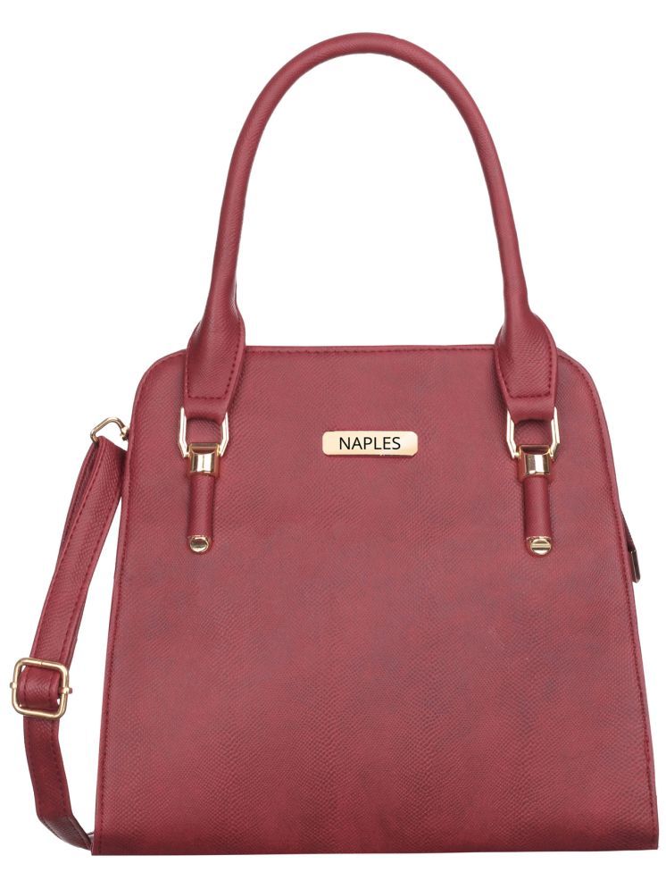     			Naples Shoulder Bag PU Set of 1 ( Maroon )