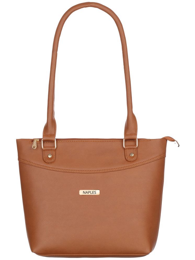     			Naples Shoulder Bag PU Set of 1 ( Tan )