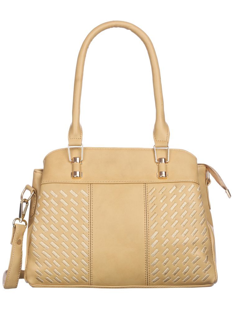     			Naples Shoulder Bag PU Set of 1 ( Beige )