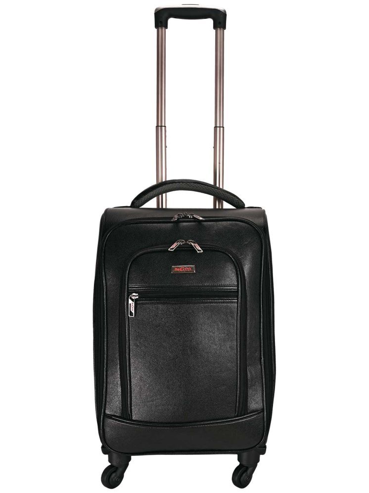     			Red vick 60 Ltrs Black Artificial Leather Duffle Trolley