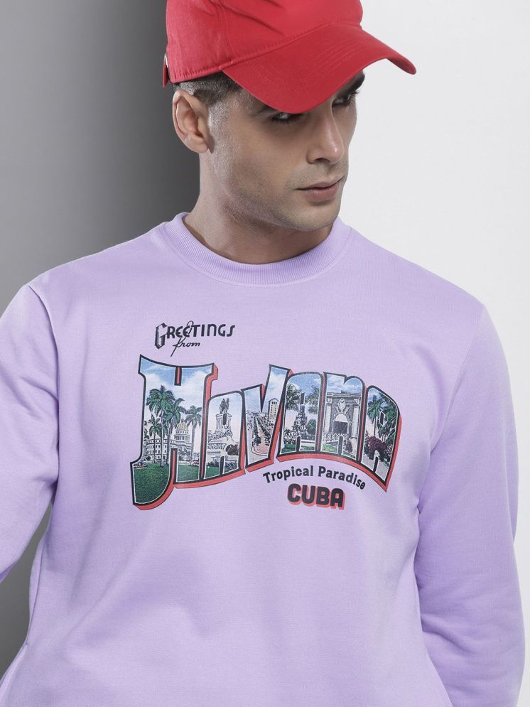     			The Indian Garage Co. Polyester Round Neck Men's Sweatshirt - Purple ( Pack of 1 )