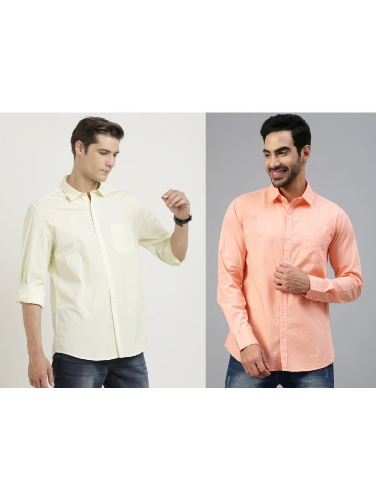     			balino Poly Cotton Regular Fit Solids Full Sleeves Men's Casual Shirt - Multi ( Pack of 2 )