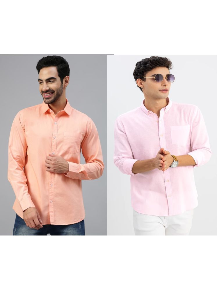     			balino Poly Cotton Regular Fit Solids Full Sleeves Men's Casual Shirt - Multi ( Pack of 2 )