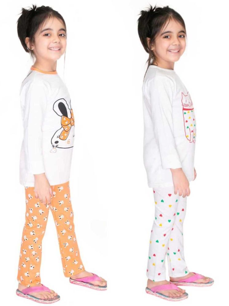     			s muktar garments Pack of 2 Baby Girls Cotton Blend Top With Pants ( Multicolor )