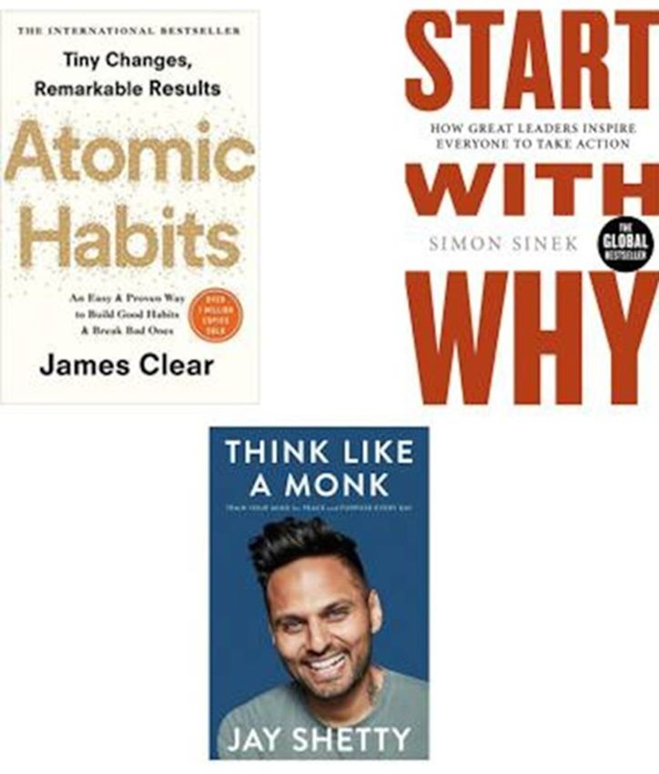     			3 Combo : Start With Why + Atomic Habits + Think Like A Monk