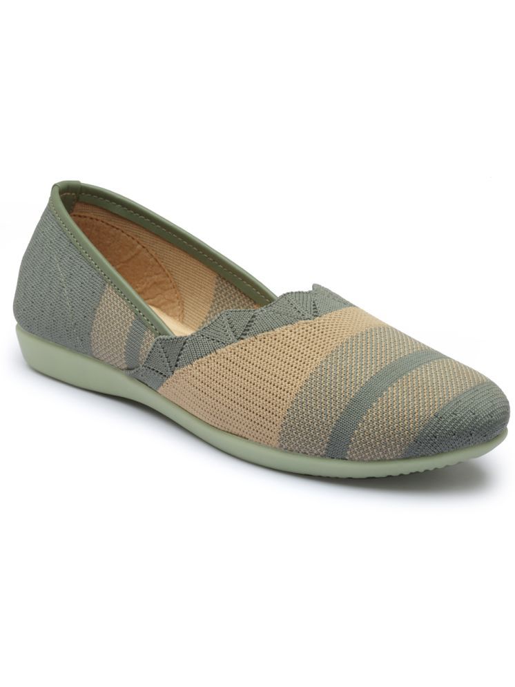     			Aroom Green Women's Casual Ballerinas