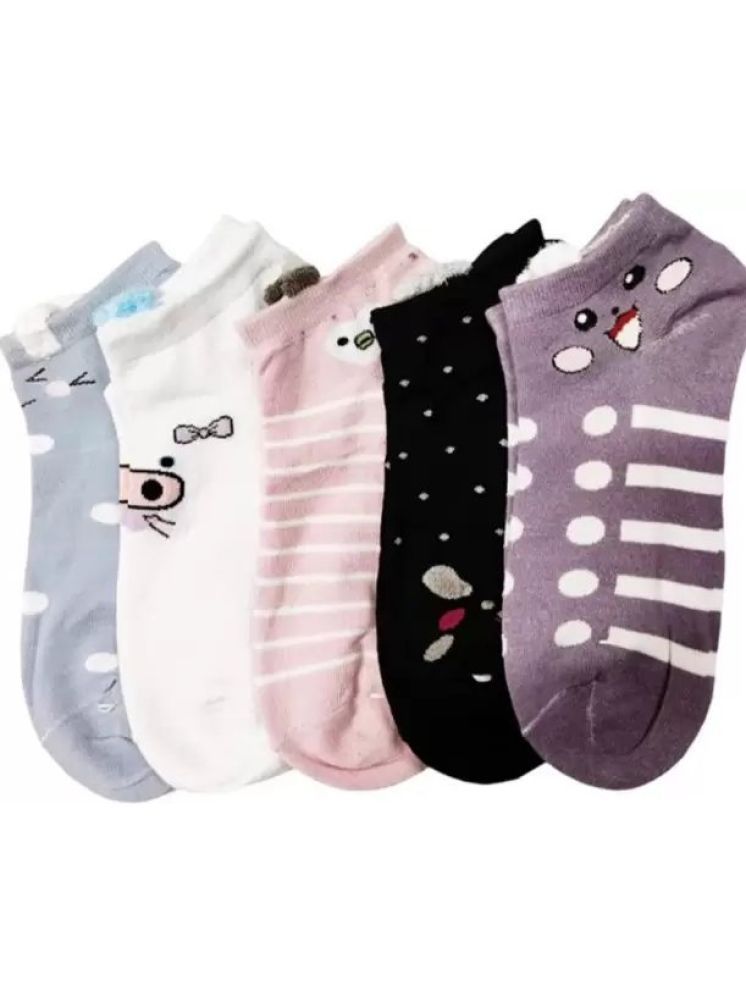     			Cavenders Pack of 5 Unisex Cotton Ankle Length Socks ( Multicolor )