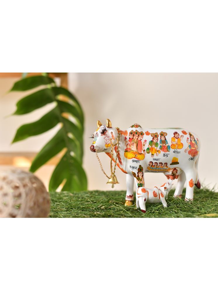     			Fashion Bizz Cow Statue With Calf For Home Decor (19X7X15Cm) Showpiece