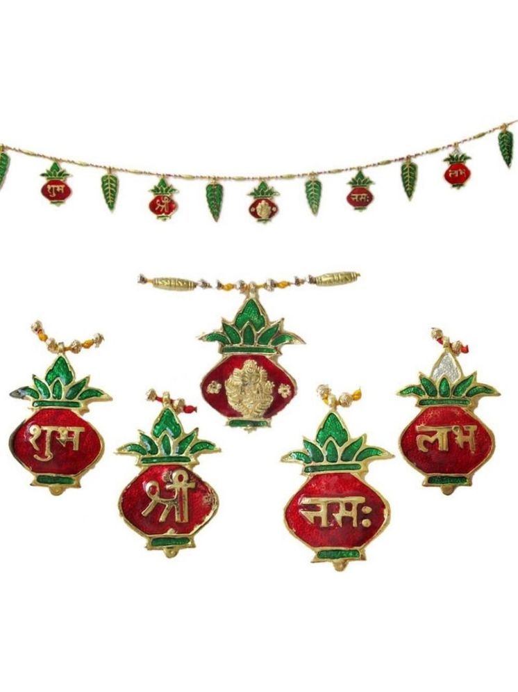     			Kalash Ganpati Shubh Labh Toran Bandanwar Door Hanging Decorative Showpiece - 70 cm