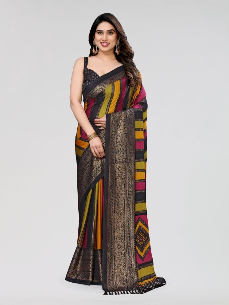     			BLEESBURY Pack of 1 Chiffon Printed Saree With Blouse Piece ( Multicolor1 )