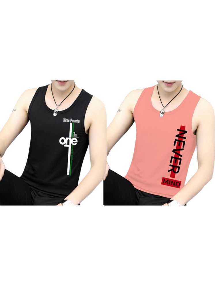     			Kintu Parantu Pack of 2 Polyester Gym Vest For Men ( Multicolor5 )