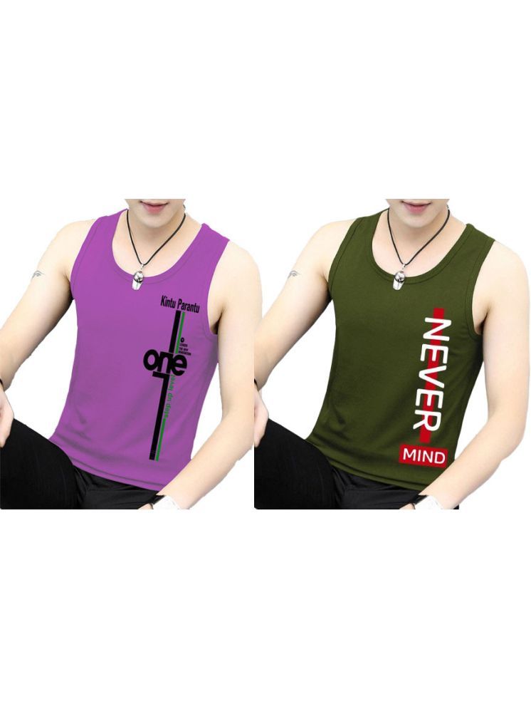     			Lecowar Pack of 2 Polyester Gym Vest For Men ( Multicolor10 )