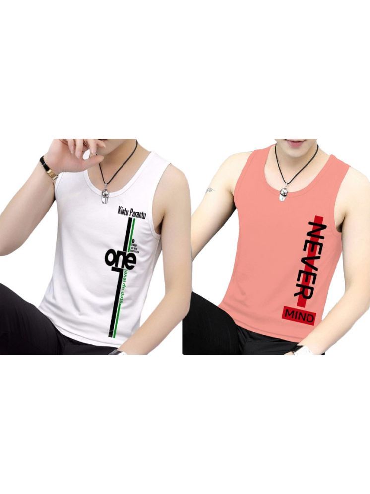     			Lecowar Pack of 2 Polyester Gym Vest For Men ( Multicolor12 )