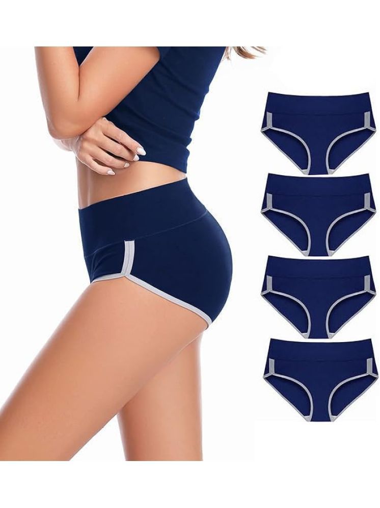     			Louis Craft Pack of 4 Cotton Briefs For Women ( Blue )