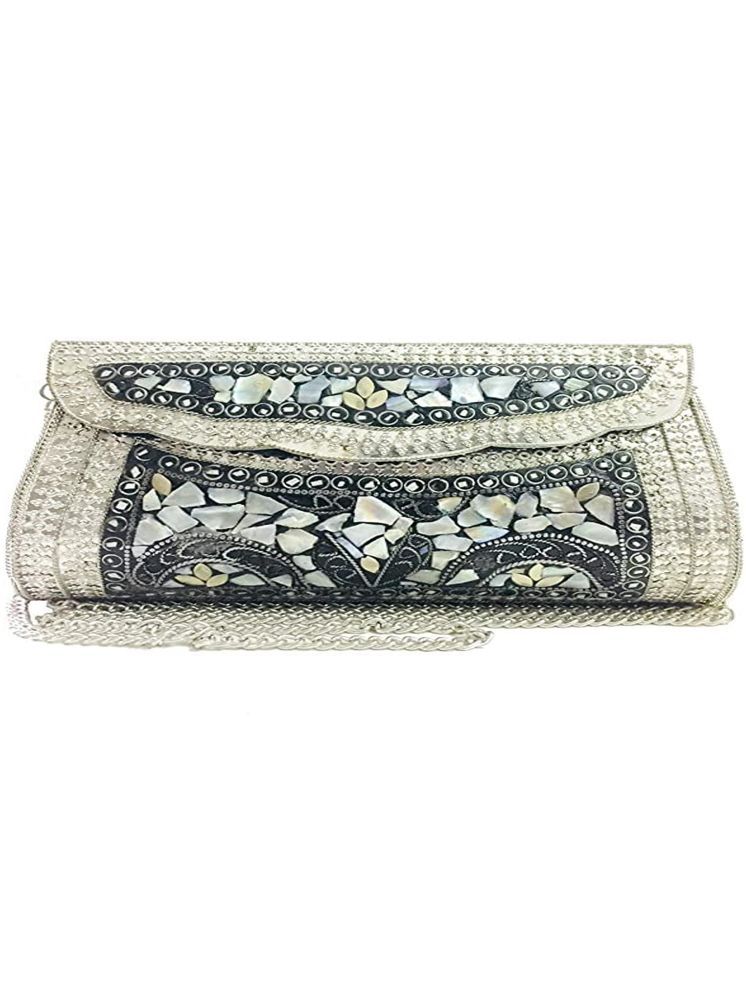     			Shakuntla Vintage Silver Metal Crossbody