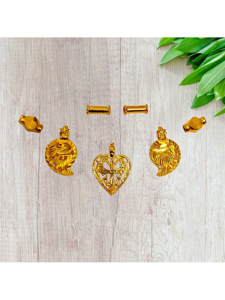     			TGS GOLD COVERING Gold Pendant set ( Pack of 1 )