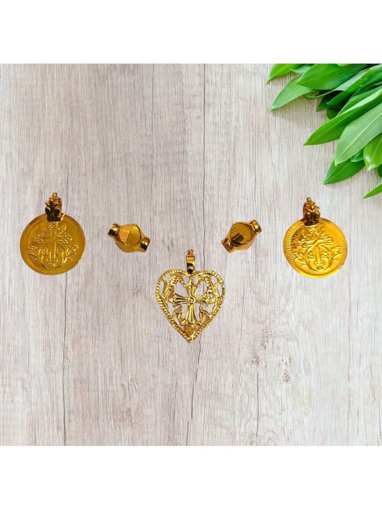     			TGS GOLD COVERING Gold Pendant set ( Pack of 1 )