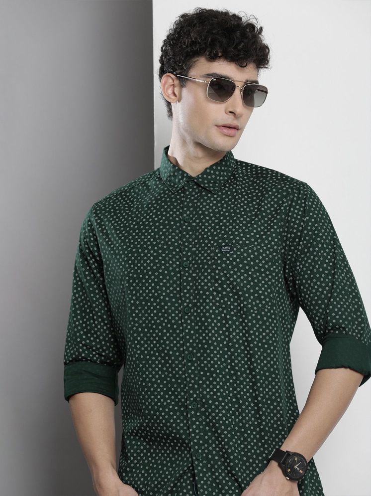     			The Indian Garage Co. 100% Cotton Regular Fit Printed Full Sleeves Men's Casual Shirt - Green ( Pack of 1 )