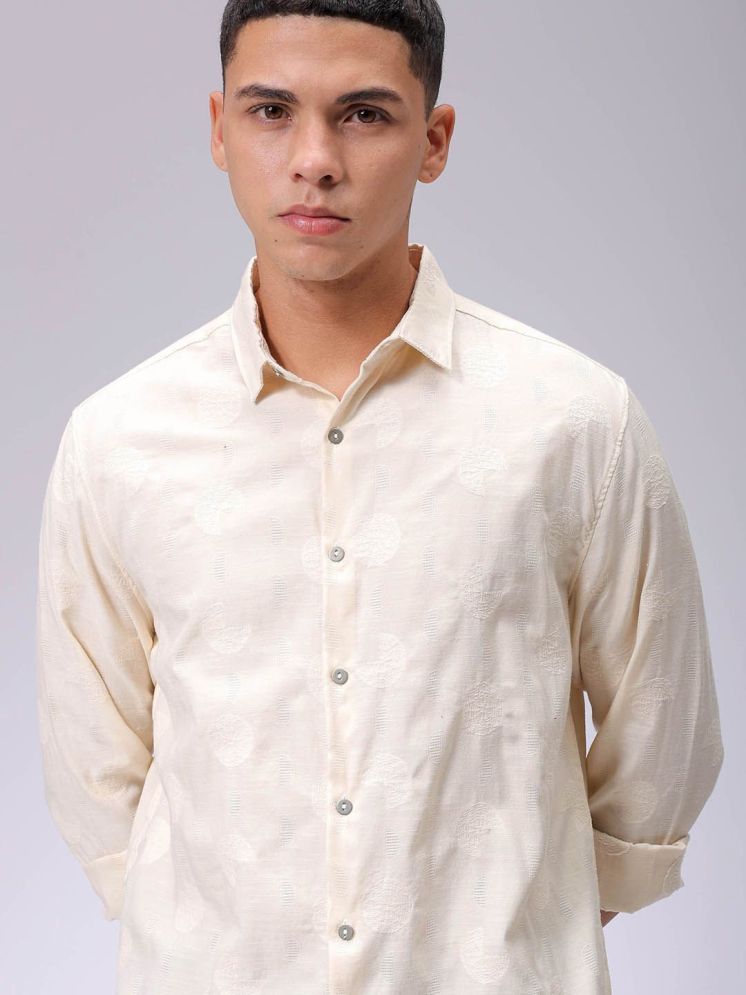     			The Indian Garage Co. Poly Cotton Regular Fit Solids Full Sleeves Men's Casual Shirt - Beige ( Pack of 1 )