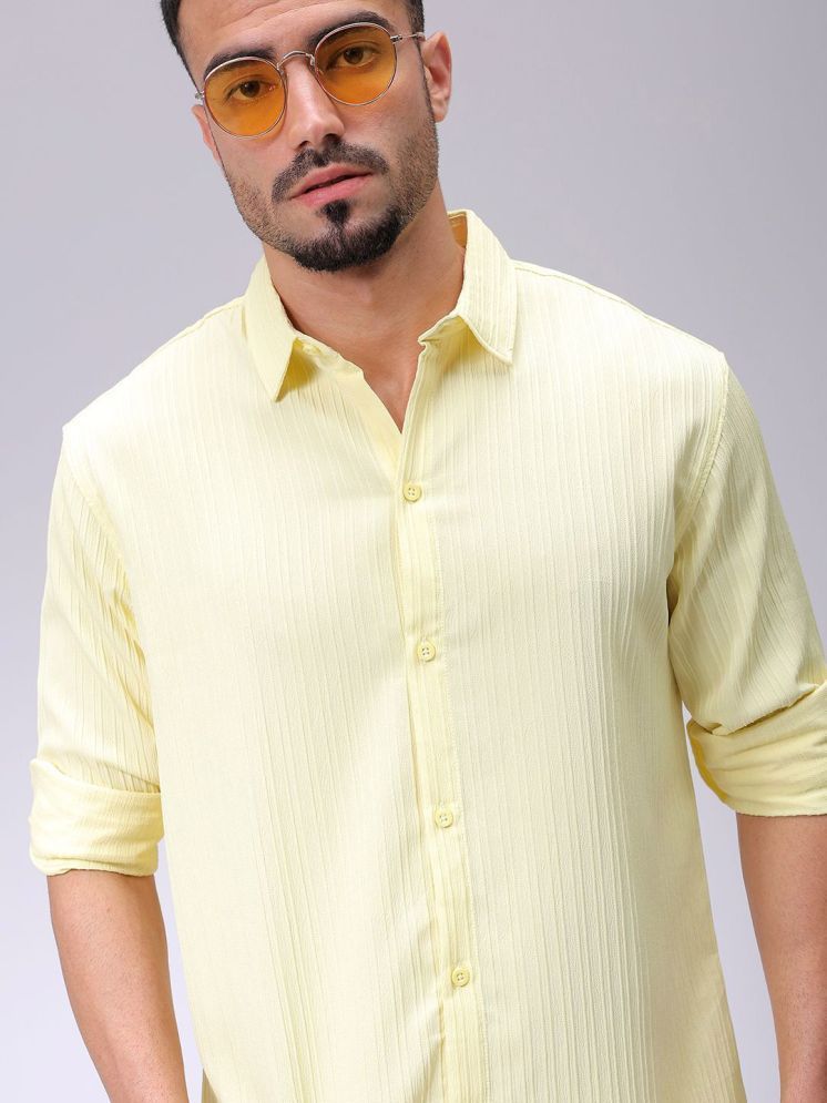     			The Indian Garage Co. Polyester Relaxed Fit Solids Full Sleeves Men's Casual Shirt - Yellow ( Pack of 1 )