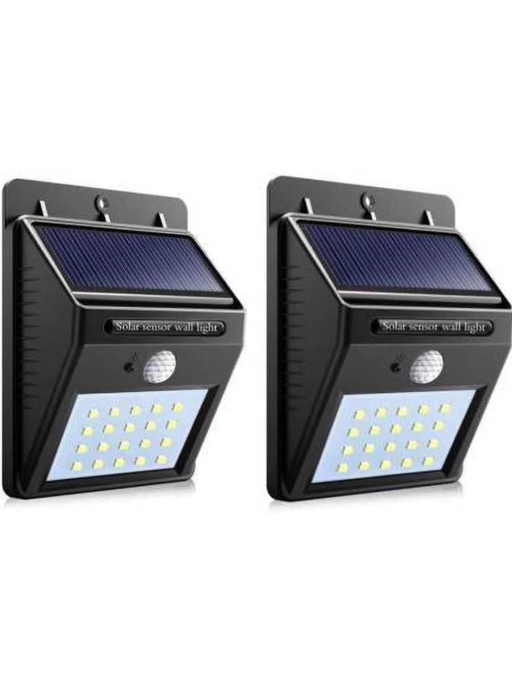     			ZESTRUM 1W Solar Outdoor Wall Light ( Pack of 2 )