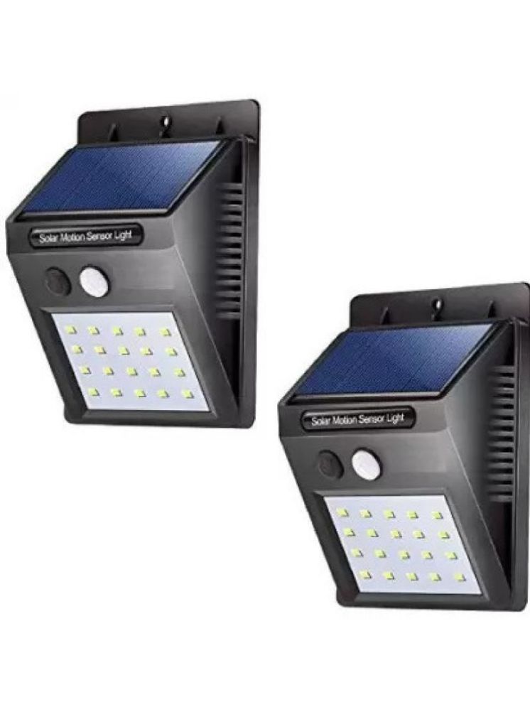     			ZESTRUM 2W Solar Outdoor Wall Light ( Pack of 1 )