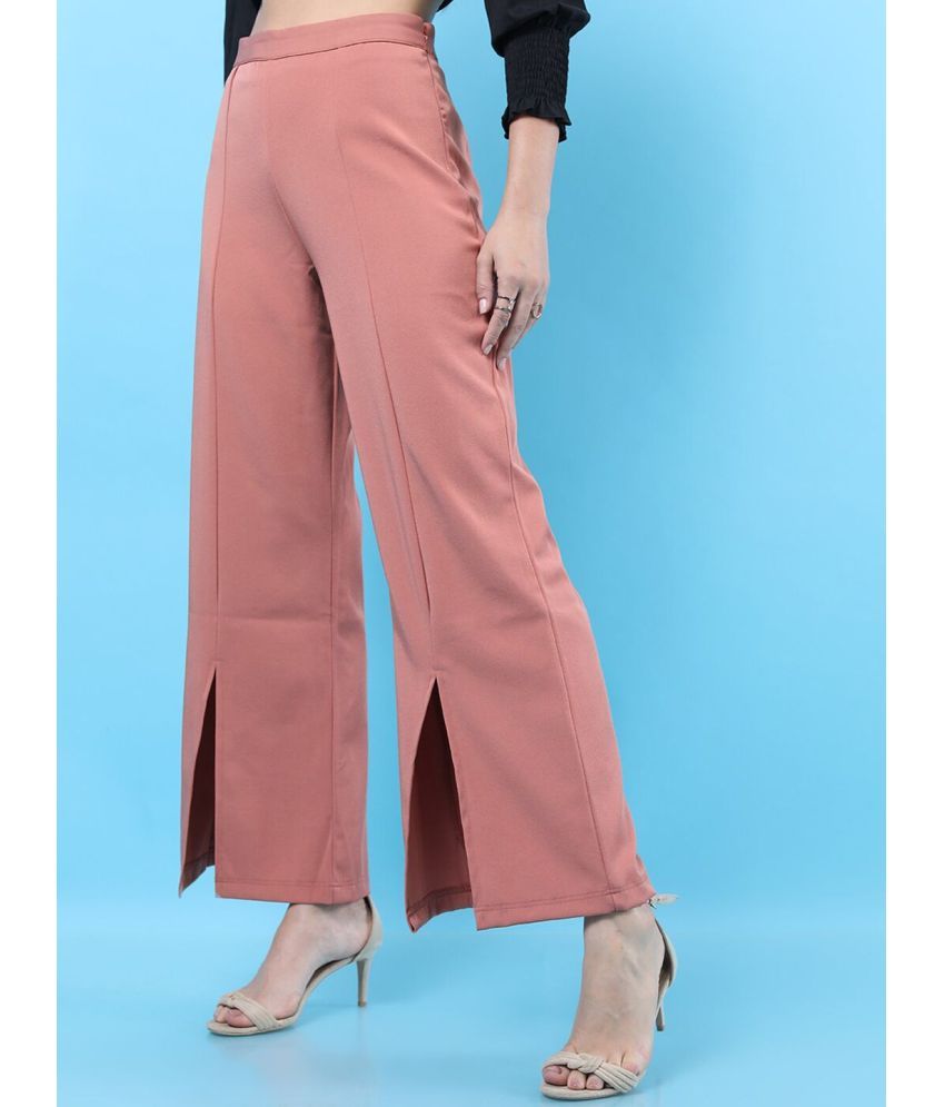     			Freehand Pack of 1 Polyester Flared Women's Casual Pants ( Peach )