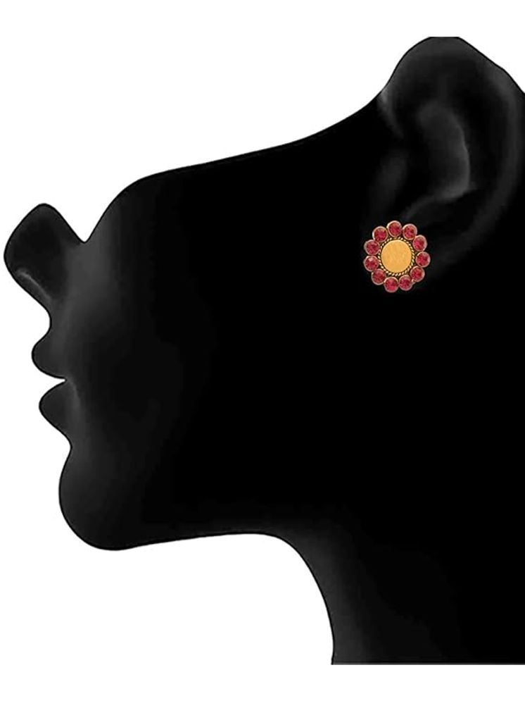     			JFL - Jewellery For Less Pink Stud Earrings ( Pack of 1 )