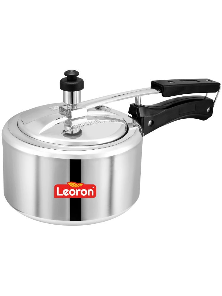     			LEORON Compact Size Non Stick Aluminium Inner Lid InnerLid Pressure Cooker Heavy Bottom Bakelite Handle 2 L