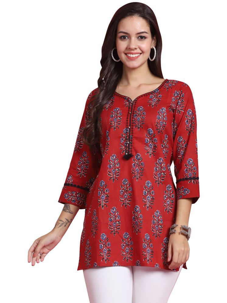     			Rajnandini Maroon Cotton Women's Tunic ( Pack of 1 )