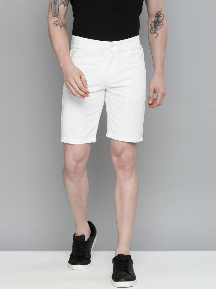     			The Indian Garage Co. White Cotton Men's Chino Shorts ( Pack of 1 )