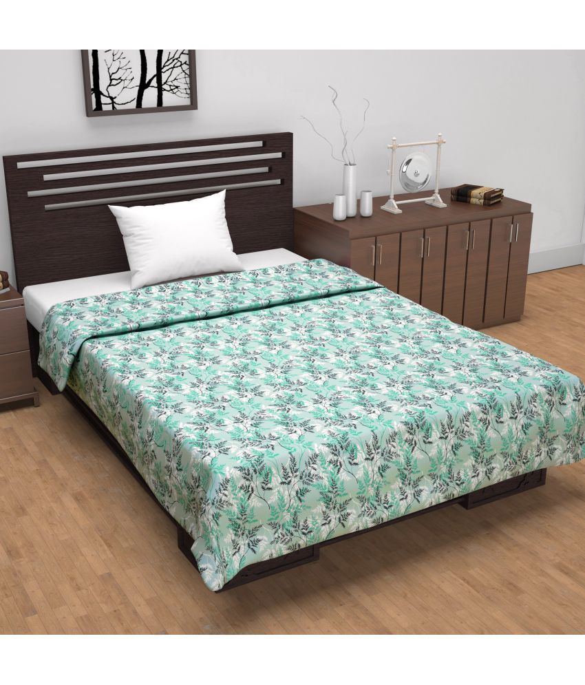     			DIVINE CASA Cotton Nature Single Bed Blanket ( 210 cm x 140 cm ) - Green ( Pack of 1 )