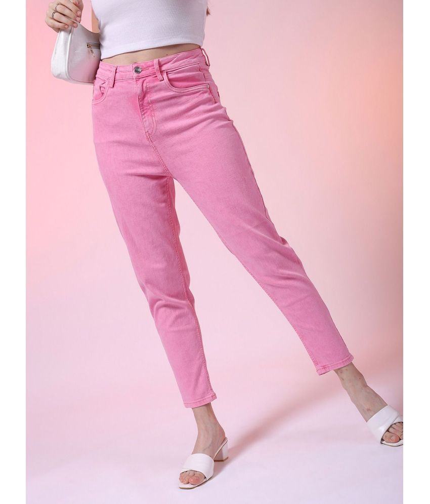     			Freehand - Pink Cotton Blend Mom Fit Women's Jeans ( Pack of 1 )