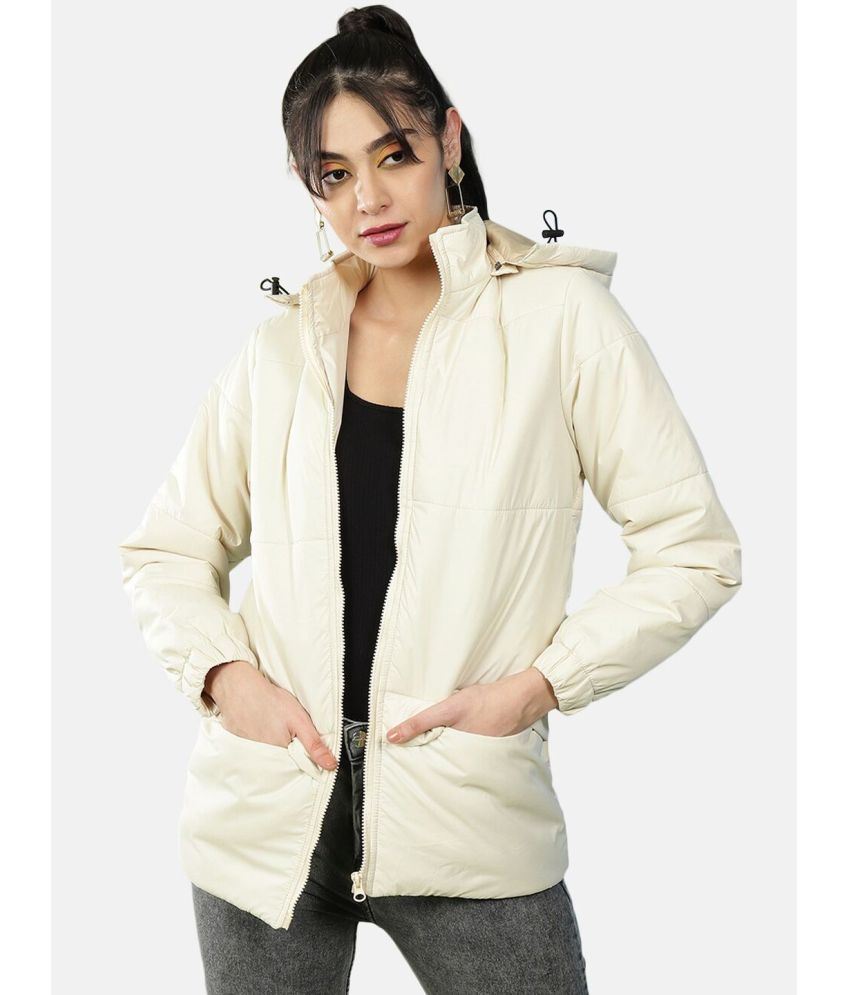     			Freehand - Polyester Off White Hooded Jackets