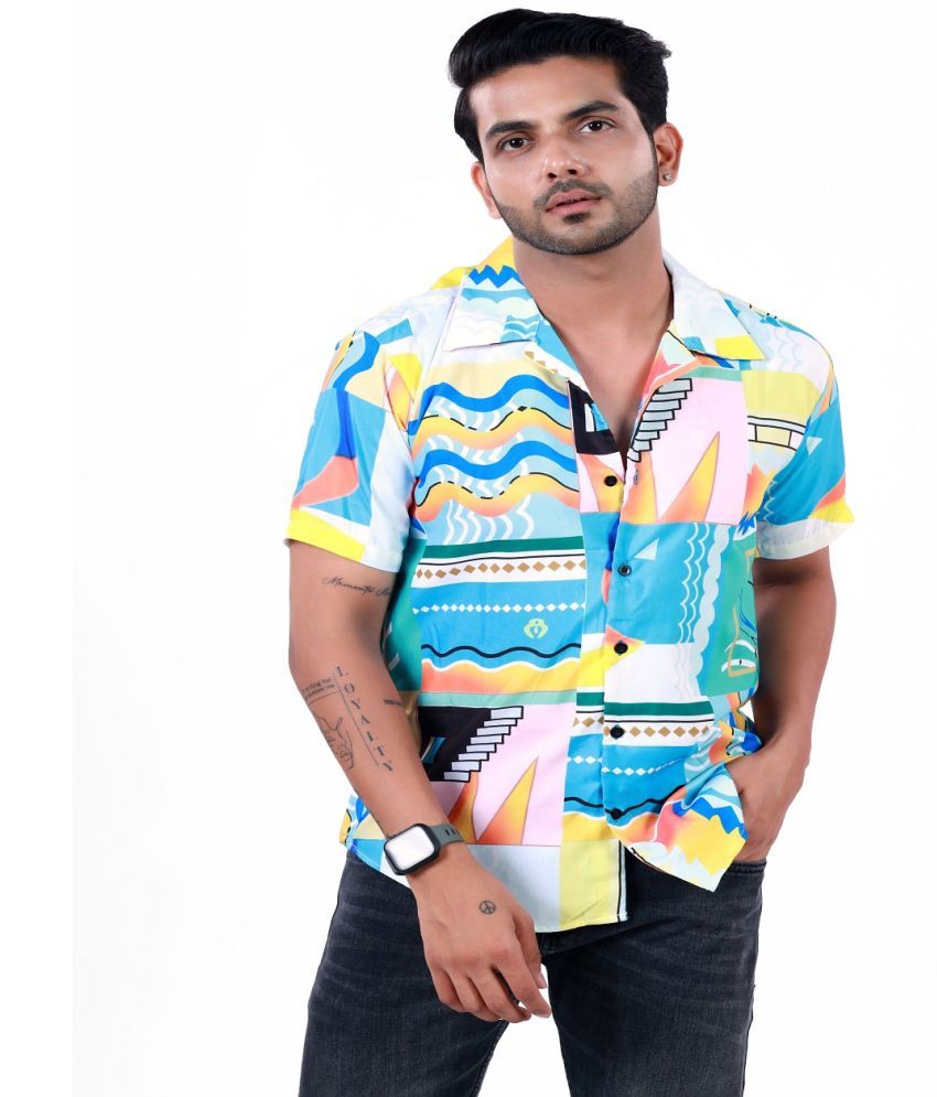     			HARPITA Rayon Regular Fit Printed Half Sleeves Men's Casual Shirt - Multicolor ( Pack of 1 )