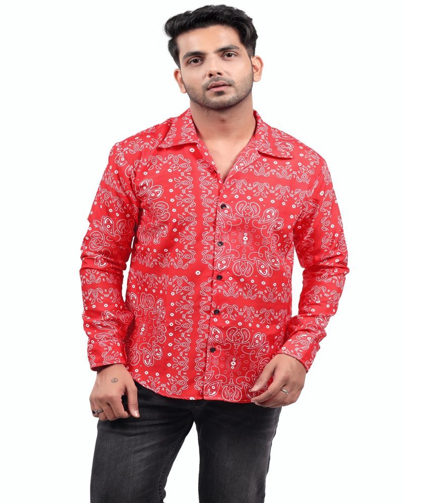     			HARPITA Rayon Regular Fit Printed Full Sleeves Men's Casual Shirt - Red ( Pack of 1 )