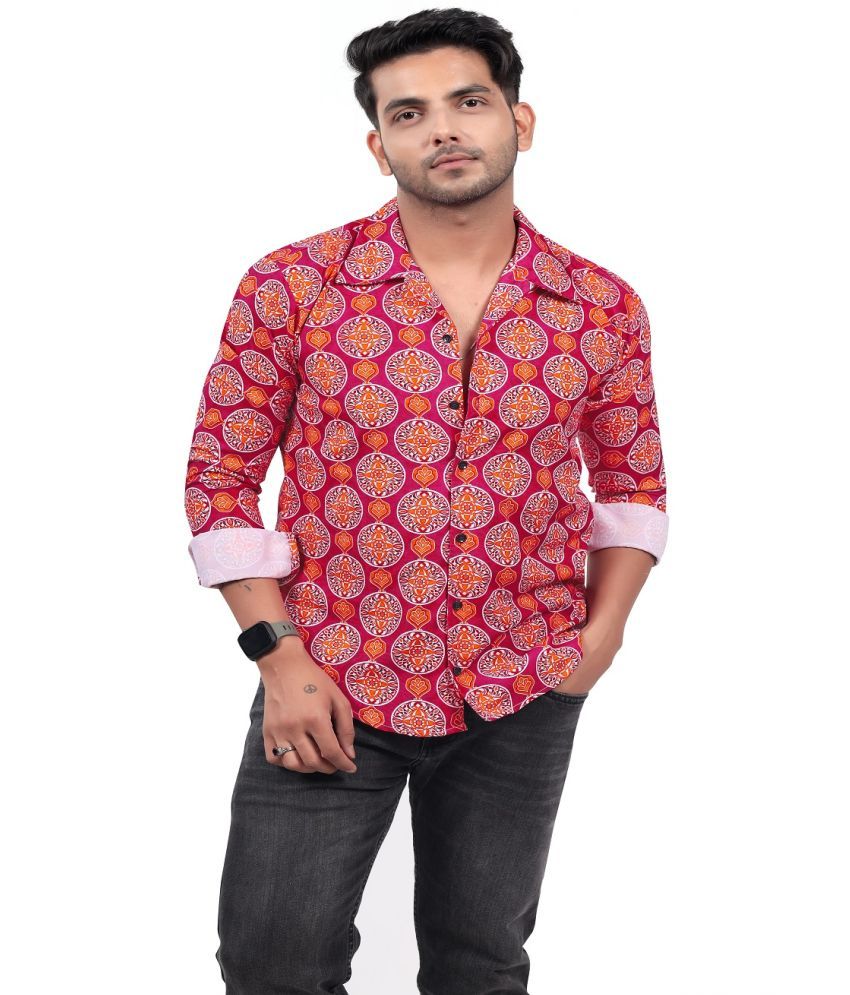     			HARPITA Rayon Regular Fit Printed Full Sleeves Men's Casual Shirt - Red ( Pack of 1 )